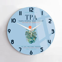 Thumbnail for Tampa International Airport (TPA) design on light blue no frame wall clock
