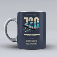 Thumbnail for Boeing 720B double-side print on dark blue ceramic mug