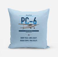 Thumbnail for Pilatus PC-6 Porter design on light blue pillow