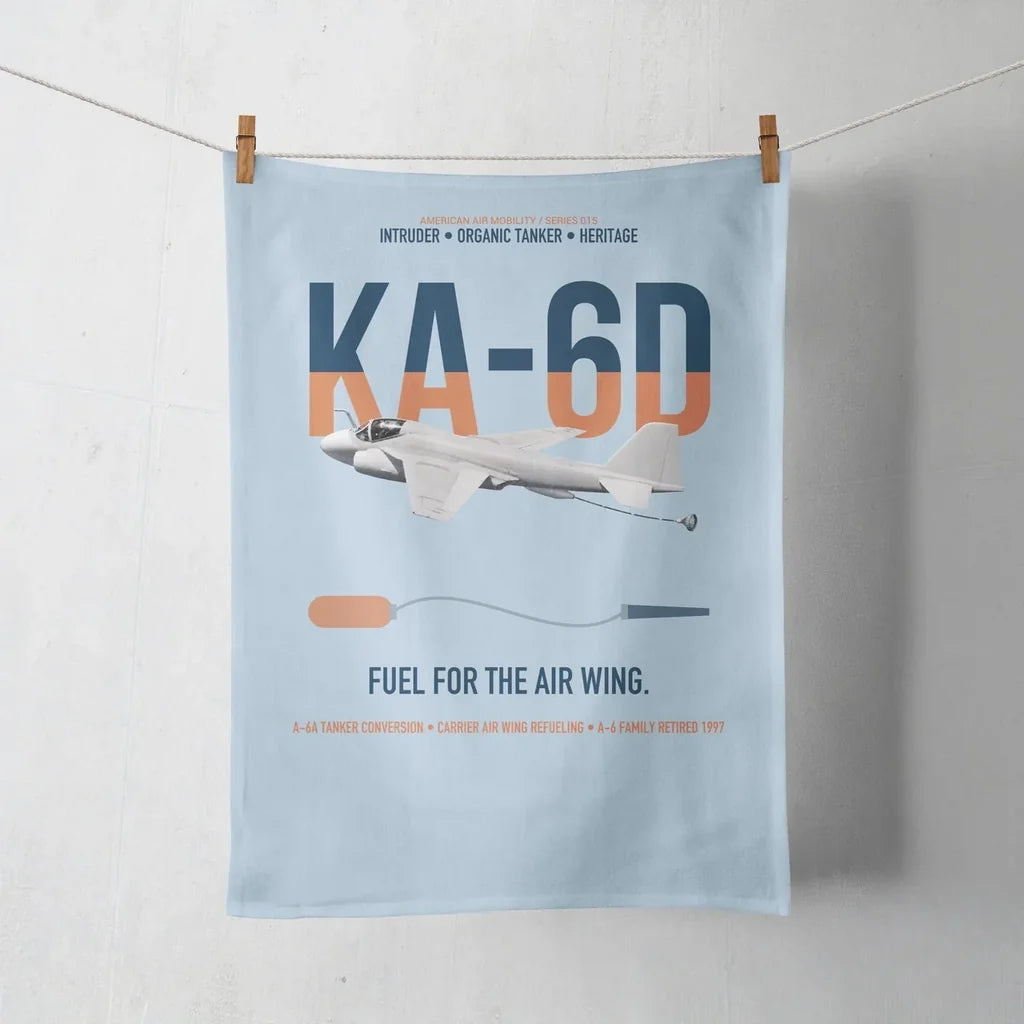 KA-6D Intruder design on light blue towel