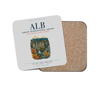 Thumbnail for Albany International Airport (ALB) design on light gray 1 piece coaster