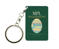 Thumbnail for Montpellier–Méditerranée Airport (MPL) design on dark green key chain