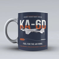 Thumbnail for KA-6D Intruder design on dark blue ceramic mug, double-side print
