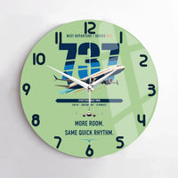 Thumbnail for Boeing 737 MAX 9 design on light green no frame wall clock