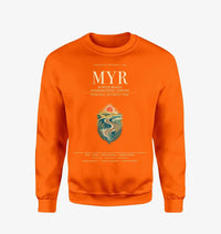 Thumbnail for Myrtle Beach International Airport (MYR) design on orange sweatshirt