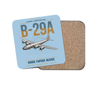 Thumbnail for B-29A Superfortress design on light blue 1 piece coaster