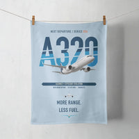 Thumbnail for Airbus A320neo design on light blue towel