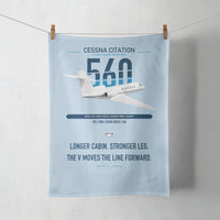 Thumbnail for Cessna Citation 560 - Citation V design on light blue towel