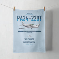 Thumbnail for Piper PA-34-220T Seneca V design on light blue towel
