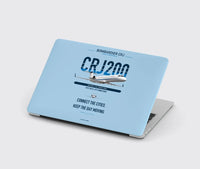 Thumbnail for Bombardier CRJ200 design on light blue MacBook case