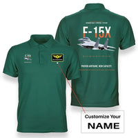 Thumbnail for F-15X ADVANCED EAGLE PROPOSAL design on green polo with custom name badge