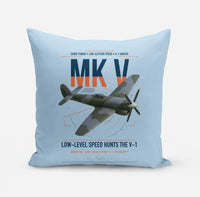 Thumbnail for Hawker Tempest Mk V design on light blue pillow