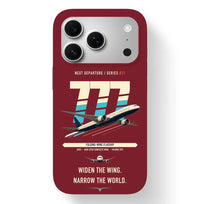 Thumbnail for Boeing 777-9 design on dark red magsafe iphone case
