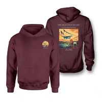 Thumbnail for VINTAGE G4448 - The Migration Escort - Double-Side Hoodie design on darkred double side