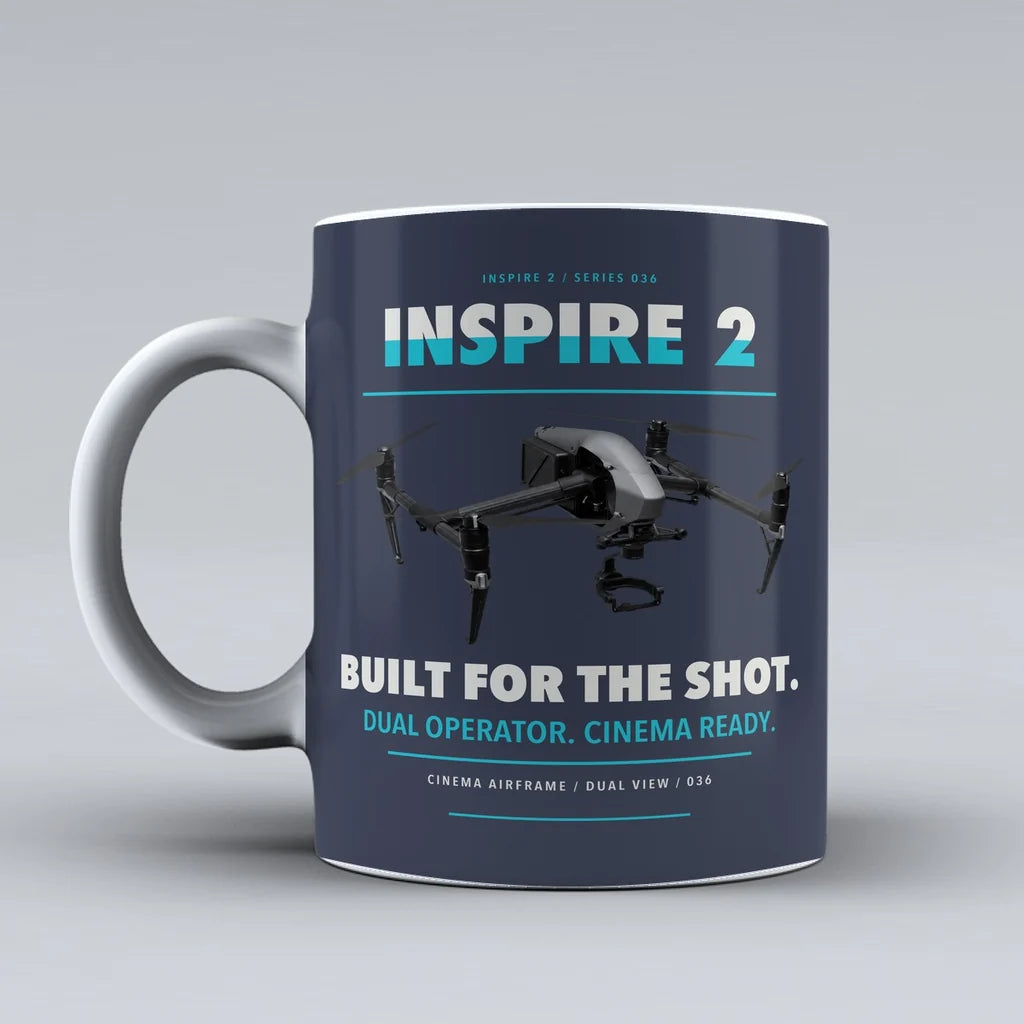 Inspire 2 Mug design on dark blue dji