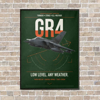 Thumbnail for Panavia Tornado GR4 vertical canvas print - framed - dark green background