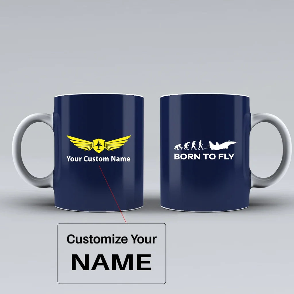 Customisable Born to Fly Mug - view 5