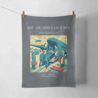 Thumbnail for VINTAGE G4506 - The Air Ambulance Run - Designed Towels design on gray