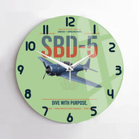 Thumbnail for SBD-5 Dauntless design on light green no frame wall clock