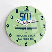 Thumbnail for Cessna 501 Citation I SP design on light green no frame wall clock