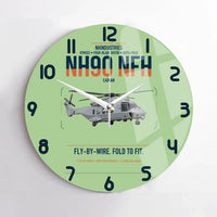 Thumbnail for NHIndustries NH90 NFH Caïman design on light green no frame wall clock