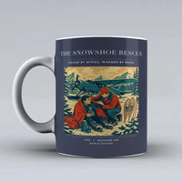 Thumbnail for VINTAGE G4281 - The Snowshoe Rescue - Ceramic Mug design on darkblue