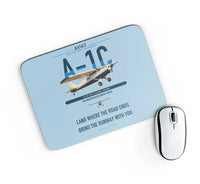 Thumbnail for Aviat Husky A-1C-180 design on light blue rectangle mouse pad