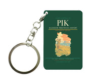 Thumbnail for Glasgow Prestwick Airport (PIK) design on dark green key chain