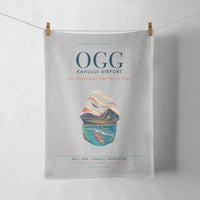 Thumbnail for Kahului Airport (OGG) design on light gray towel
