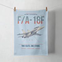 Thumbnail for F-A-18F Super Hornet design on light blue towel