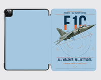 Thumbnail for Dassault Mirage F1C design on light blue ipad tablet case