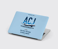 Thumbnail for Airbus ACJ350 / exact ACJ350-900 design on light blue MacBook case