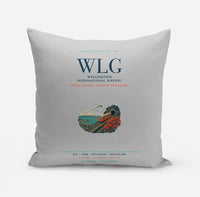 Thumbnail for Wellington International Airport (WLG) design on light gray pillow