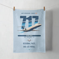 Thumbnail for Boeing 717-200 design on light blue towel
