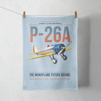 Thumbnail for Boeing P-26A Peashooter design on light blue towel