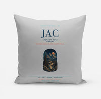 Thumbnail for Jackson Hole Airport (JAC) design on light gray pillow
