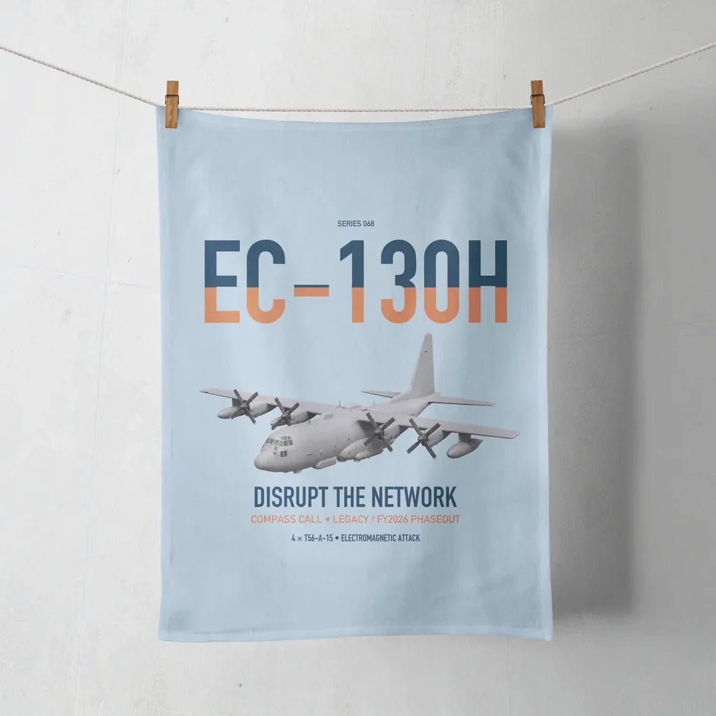 EC-130H Compass Call design on light blue towel