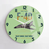 Thumbnail for F-4D Phantom II design on light green no frame wall clock