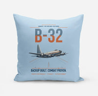 Thumbnail for B-32 Dominator design on light blue pillow