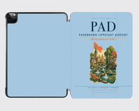 Thumbnail for Paderborn Lippstadt Airport (PAD) design on light blue ipad tablet case