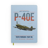 Thumbnail for P-40E Warhawk design on light blue notebook
