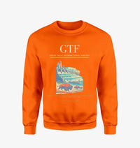 Thumbnail for Great Falls International Airport (GTF) design on orange sweatshirt