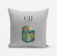 Thumbnail for Cheongju International Airport (CJJ) design on light gray pillow