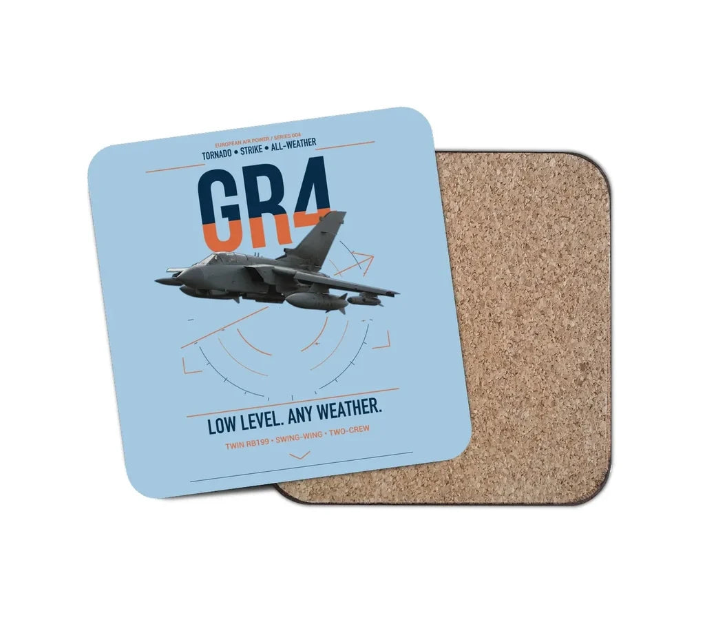 Panavia Tornado GR4 design on light blue 1 piece coaster