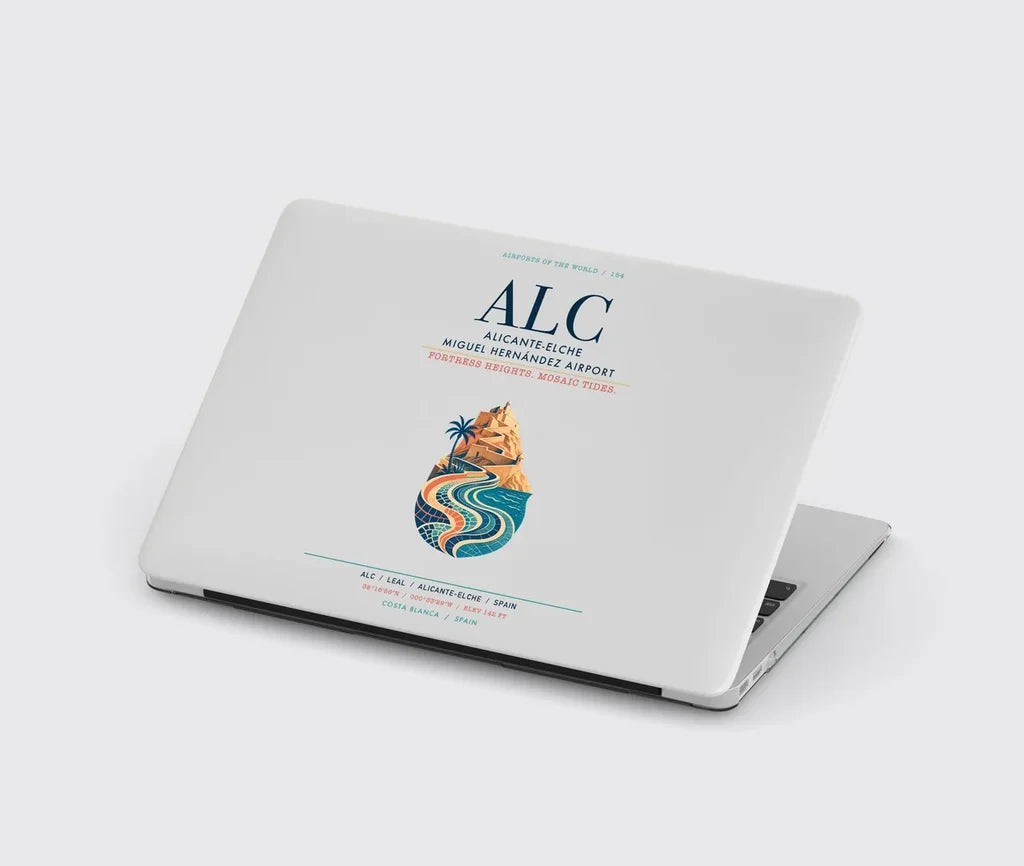 Alicante-Elche Miguel Hernandez Airport (ALC) design on light gray MacBook case