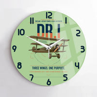 Thumbnail for Fokker Dr.I design on light green no frame wall clock