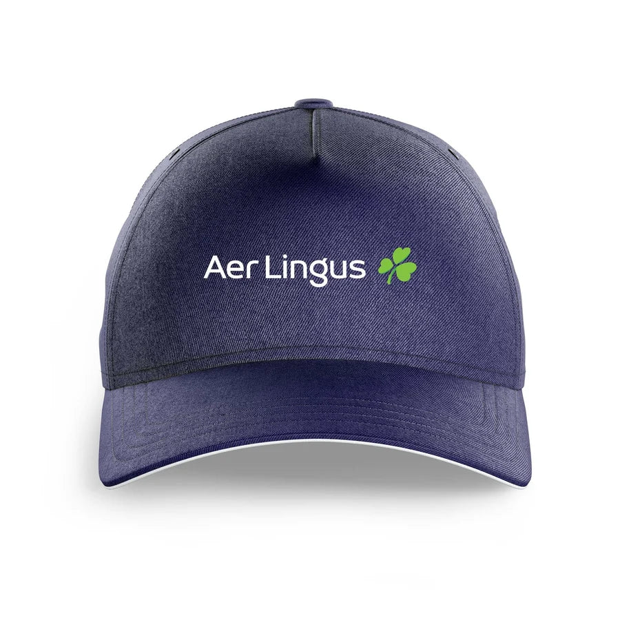 Aer Lingus Airlines logo printed on dark blue cap