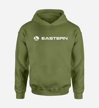 Thumbnail for Eastern Air Lines Airlines logo printed on green army hoodie