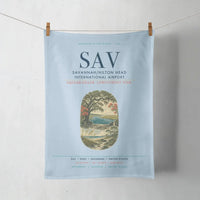 Thumbnail for Savannah-Hilton Head International Airport (SAV) design on light blue towel