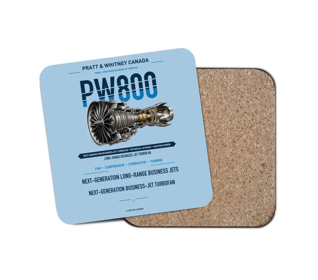 PW800 design on light blue 1 piece coaster